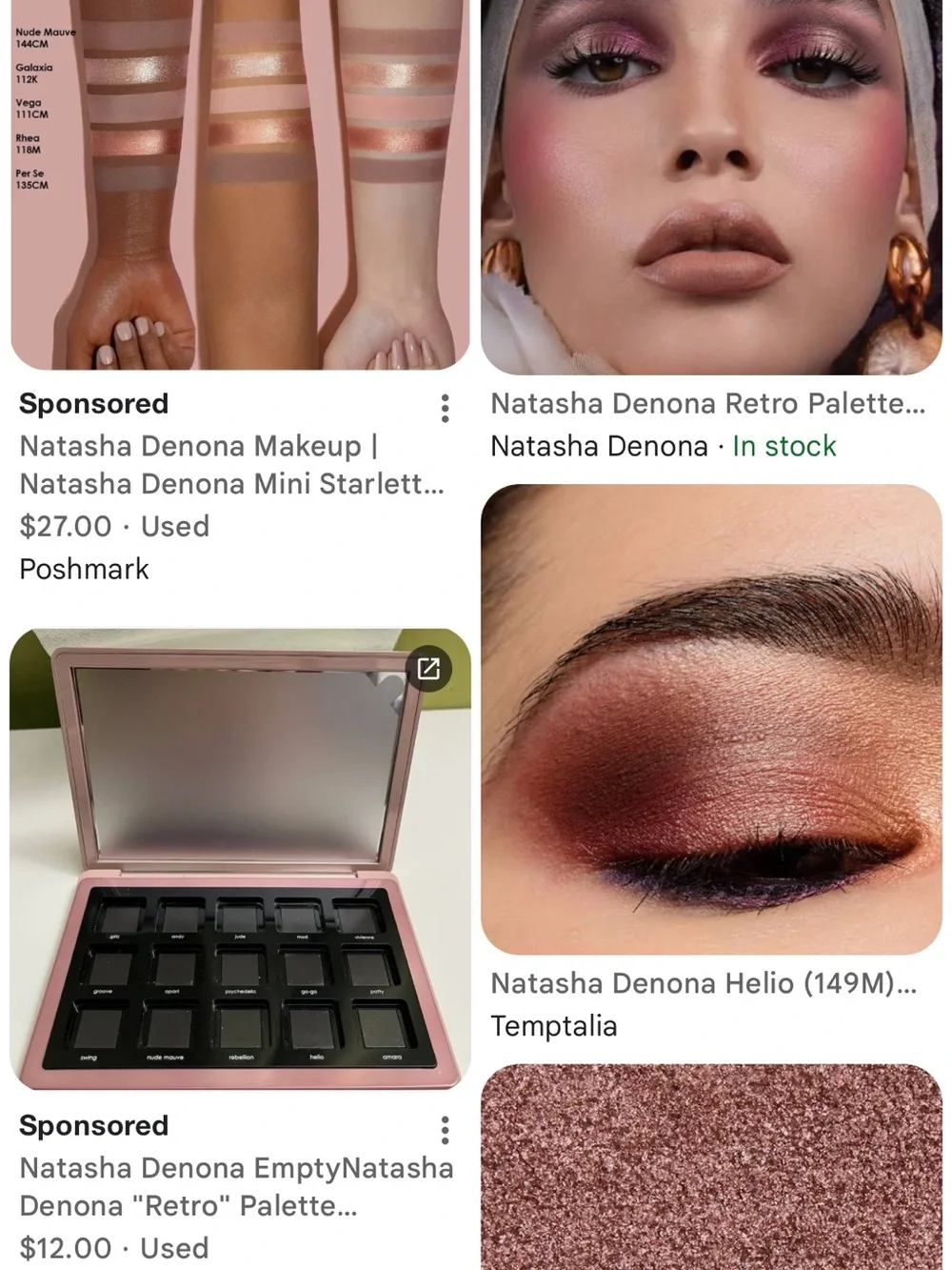 Natasha Denona Retro Eyeshadow Palette Single Shade Helio 149M